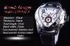 Jaragar esporte design de moda relógios masculinos marca superior luxo relógio automático triângulo 3 dial display pulseira couro genuíno clock261i