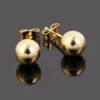 Sky talent bao Wholesale 10mm Ball Earring yellow Gold GF Ball Shape Classic Design Earrings For Women Jewelry FREE SHIPPING