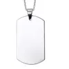 free shipping in bulk Lot 10pcs fashion mens Stainless steel 20*40mm Dog Tag Pendant Charms Necklace no chain both polished shiny