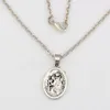 Mic 20pcs Antiqued Silver Alloy St Christopher Religion Charms Pendant Clavicle Halsband för män Kvinnor Smycken Gåva C11