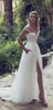 Limor Rosen A-Line Abiti da sposa in pizzo Illusion Corpetto Gioiello Corte dei treni Vintage Garden Beach Boho Wedding Party Abiti da sposa