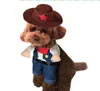 Cute Pet Dog Cat Halloween Cool Western Cow Costume Doggy Funny Party Clothes Puppy Kurtki Psy Koty Outwear