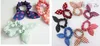100PCS Mixed send Rabbit ears Cloth art wave point bow hair rope Small adorn article presents hair bands268t