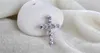 Yhamni Luxury Orijinal 925 STERLING Gümüş Çapraz Kolye Kolye Prenses Lüks Elmas Kolye Bayanlar ve Kadınlar için N1260Q