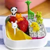 Nouvelle arrivée 10 pcs / set fruits cure-dent bento résine signe fourchette fruit mini dessin animé Animal Farm pour les enfants de signe plastique décoratif