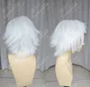 Anime Tokyo Ghoul Juzo Suzuya Juuzou Pur Blanc Cosplay Perruque + 5 Épingles À Cheveux Rouges