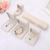 Fashion Jewelry Boxes Pink&Creamy-white Velvet Ring Earrings pendant Necklace bracelet bangle Classic Show Luxury Octagonal Gift Case Box