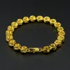 Unisex-Hip-Hop-Bling-Schmuck, 24 Karat echtes Gold vergoldet, Miami-Kubanische Gliederkette, glänzende Kristall-Strass-Armbänder, Armreif