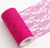 Lace Roll Spool Lace Roll 6"x25YD Netting Fabric Tutu Skirt Chair Sash Bow Table Runner Lace Fabric Wedding Decorations WT050