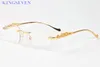 Mode Attitude Zonnebril voor Mannen Vrouwen Glazen Luipaard Frames Zonnebril Dames Goud Zilver Legering Metalen Frame Nieuwe Eyewear met Doos