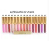 Snabb leverans! Hot Selling Makeup Matte Non-Stick Cup Lip Gloss med 15 färg 4,8 g Mix Färg