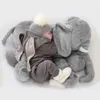 Yeni çocuklar sevimli büyük uzun burun fil uyku yastığı bebek peluş oyuncak lomber yastık bebek çocuklar için 4030cm5116326