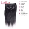 Indian Clip In Hair Extensions Straight Hair Unprocessed Human Weft Hair Weaves 7 Piecesset 70120g Clip In1956255