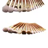 Professional 15pcs Makeup Brushes Set Powder Foundation Eyeshadow Eyeliner Lip Contour Concealer Smudge Brush Tool Khaki New9643113