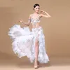 Nyanlända Performance Oriental Belly Dancing Kläder 3-Piece Suit Bead Bra, Bälte och kjol Belly Dance Costume Set