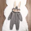 Neugeborenen Baby Mädchen Jungen Kleidung Nette 3D Bunny Ohr Strampler Overall Overall Herbst Winter Baby Strampler Einteilige Outfits Kinder kleidung