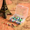 1/8 pouce Carte Pockets Push Pins Tête en plastique avec point d'acier, couleurs assorties, 400 pièces