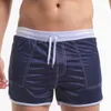 Men's Swimwear Wholesale- 2021 Mode Men Breathable Mesh Short De Bain Homme Quick Dry Swimming Shorts Lacing Loose Board 620621