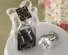 100pcs Diamond ring shape keychain Key accessories choice 5 color New Cheap home party Favors wedding gifts