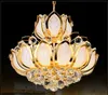 Plafonnier fleur de Lotus lustre en cristal moderne éclairage support E14 7 lumières lustres en or 110 V 220 V W.50cm