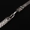 New 316L unpolished Stainless Steel Metal Watch Bands Strap bracelets safety Deployment Clasp Buckle matte watchbands 20mm 22mm250