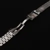 New 316L unpolished Stainless Steel Metal Watch Bands Strap bracelets safety Deployment Clasp Buckle matte watchbands 20mm 22mm253L