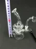 Narguilé en verre pipe à fumer transparente pour plate-forme pétrolière, joint de 14 mm bienvenue à la commande