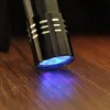 Günstige Bunte Mini-Aluminium-ultraviolette 9 LED-Taschenlampe SCHWARZLICHT-Fackel-Licht-Lampe Schlüsselanhänger DHL FREE SHIPPING