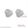 Charm 925 Sterling Silver Flated Love Knot Stud arits للسيدات نساء 12 مم قطره البولندية عالية 4651803