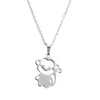 Fashion toujours collier en acier inoxydable, mignon bébé singe pendentif chinois Colliers de boucles de zodiaque pour les femmes kids chanceux cadeau sn018