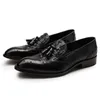 Krokodil korrel bruin zwarte loafers formele heren casual echte lederen jurk schoenen