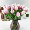 Tulipán Flor Artificial 2017 Real Touch PU Ramo de Flores Artificiales Para la Decoración Del Hogar Flores Decorativas de Boda