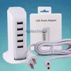 Top Quality 5V 6A 30W Wall charger Dock 5 USB Ports US EU Plug Power AC Travel Home Adapter Universal for iPhone iPad Samsung S6 S7 Mobile