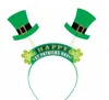 Fascia per capelli Irish St Patricks Day Green Leprechaun Hairband Shamrock Buckle Fancy Dress Carnevale Accessori natalizi Party Top Hats Favor