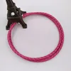 Honeysuckle Pink Link Momente doppelt gewebtes Lederarmband 925 Silber passt an europäischen Juwelier-Zauberspads handgefertigtes Andy Jewel 590734Chp-D4432091