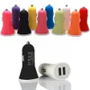 Adaptateur de voiture 2A authentique de haute qualité 10 couleurs chargeur de ports USB double coloré pour une utilisation universelle mat doux pour iphone Samsung