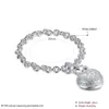 S025 högsta kvalitet 925 Silver Heart hängande halsband armband mode smycken set med Zircon vacker bröllopsgåva fri frakt