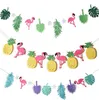 Гавайский тропический фламинго ананасовый баннер почувствовал флаг гирлянда, летняя вечеринка, свадебная свадьба, рождественская курица, детский душ, украшение душа