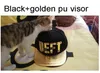 Ball Caps PU 3D letters Golden Men Women New Unisex Adjustable Baseball Cap DIY NAME Letter Cotton Hip Hop Cool handsome hats