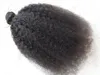 브라질 폭탄 변태 곱슬 머리 씨실 인간의 처녀 레미 머리 확장되지 않은 자연 블랙 / 브라운 제트 블랙 색상