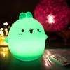 LED Night Light صديقة للبيئة 9 ألوان تبديل Light Lamp USB قابلة لإعادة الشحن لصديقته الأطفال الأطفال الأطفال الأطفال غرفة نوم وحضانة