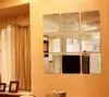 15cm * 15cm PET Square Mirror Surface Wall Sticker Decoration combination Removable mirror sticker For Free Shipping