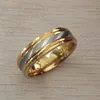 Anillo estilo Punk Rock dorado y plateado a la moda para hombre, dedo grueso, ostentoso, tamaño 7, 8, 9, 10, 11, 12, anillos Retro de acero de titanio 258S