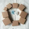 7.5X7.5x3CM Small Brown Kraft Paper Box Carton Packing Boxes for GIft Wedding Candy Phone Accessories