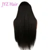 Glueless Pełna Koronkowa Peruki Jedwabiu Prosty Brazylijski Malezyjski Peruwiański Indian Virgin Hair Full Lace Front Human Hair Wigs Koronki Peruki