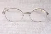 2017 الجديدة النظارات المستديرة الرجعية 7550178 القرن النظارات البيضاء الرجال والنساء مشهد إطار نظارات حجم: 55-22-135mm