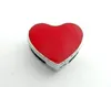 20 50st Lot 8mm Red Heart Slide Charms Diy Eloy Accessories Passar för 8mm armbandsnyckelringar Fashion Jewelrys2262