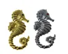 2 Stück hochwertiger 3D-Emblem-Aufkleber aus Metall mit Hippocampus-Logo in der Farbe Silber/Gold für alle Autohersteller, DIY-Dekoration