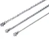 100pcs lot de bijoux de mode pour femmes en gros en argent en acier inoxydable de soudure forte 1.5MM / 2.4MM ovale Rolo lien collier chaîne minuscule