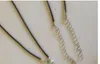EPACK 100PCS 2 mm czarne łańcuchy woskowe skórzany wąż naszyjnik koralika sznurka sznurka linowa drut 45 cm 5 cm łańcuch przedłużający z homarem C291A